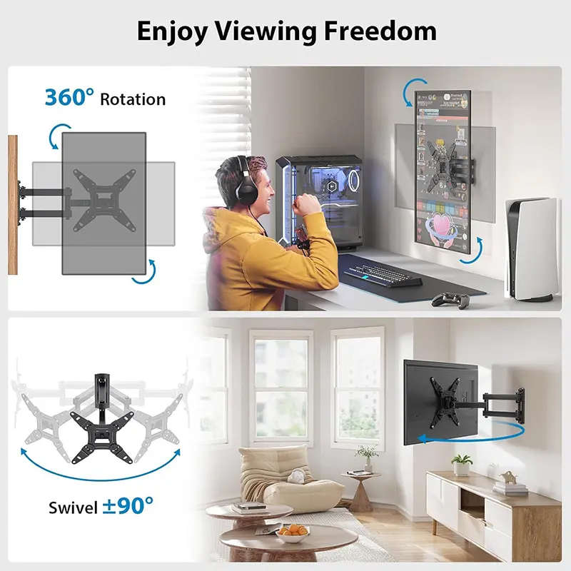 full motion TV wall mount 13-43 inch