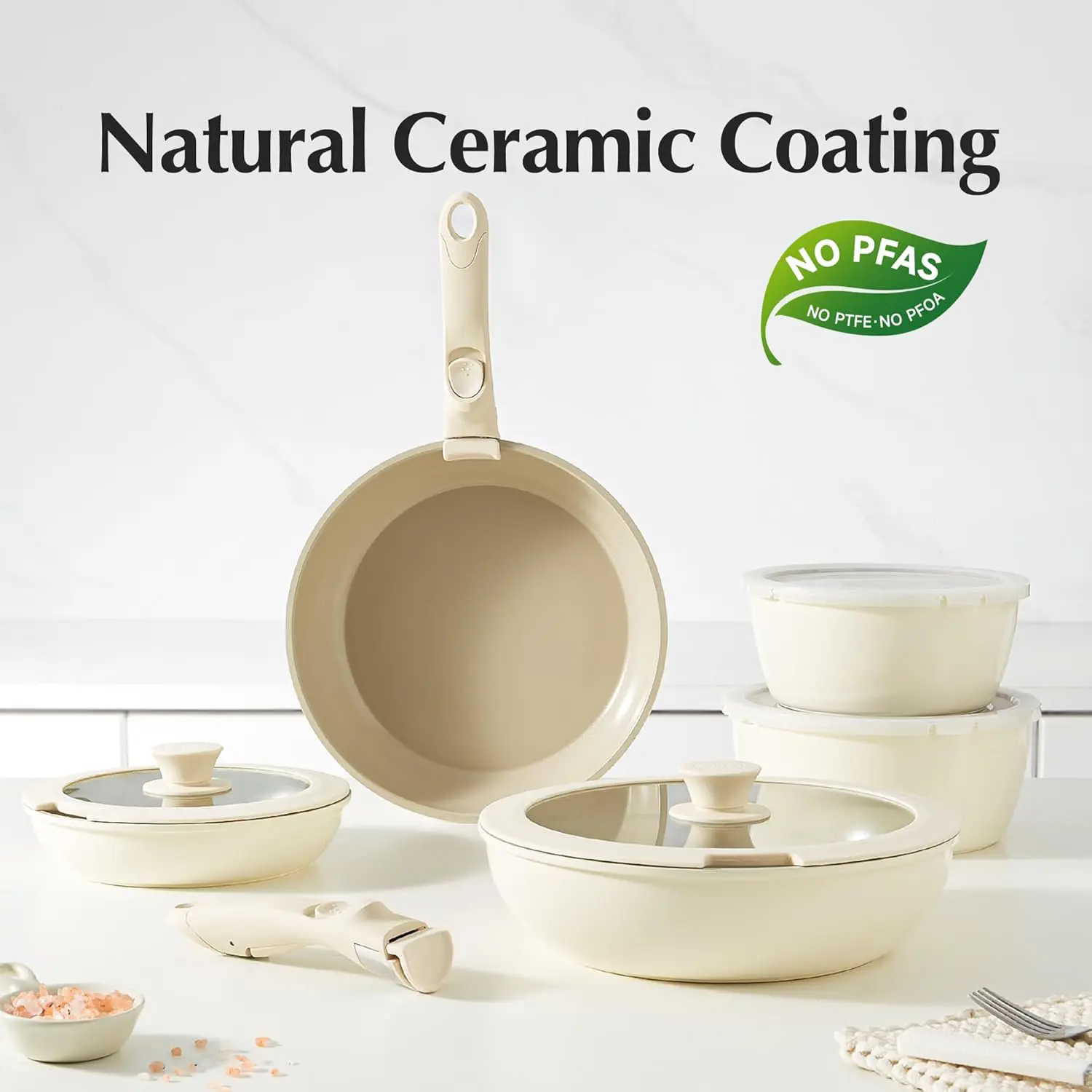Pots and Pan Set Non Stick Ceramic