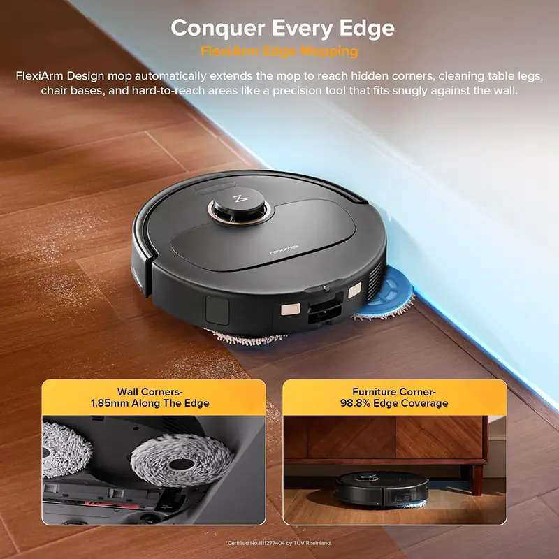 robot vacuum and mop with self-emptying