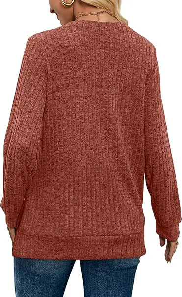 SAMPEEL V Neck Tunic Sweater
